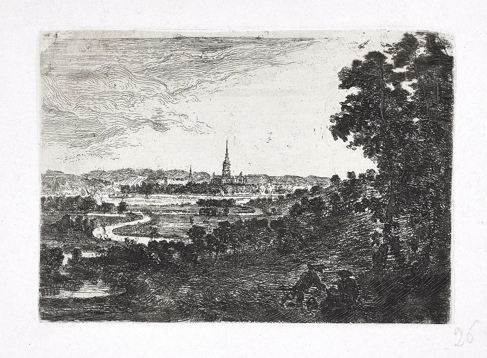 John Clerk of Eldin, Salisbury from Wilton Park, 1772