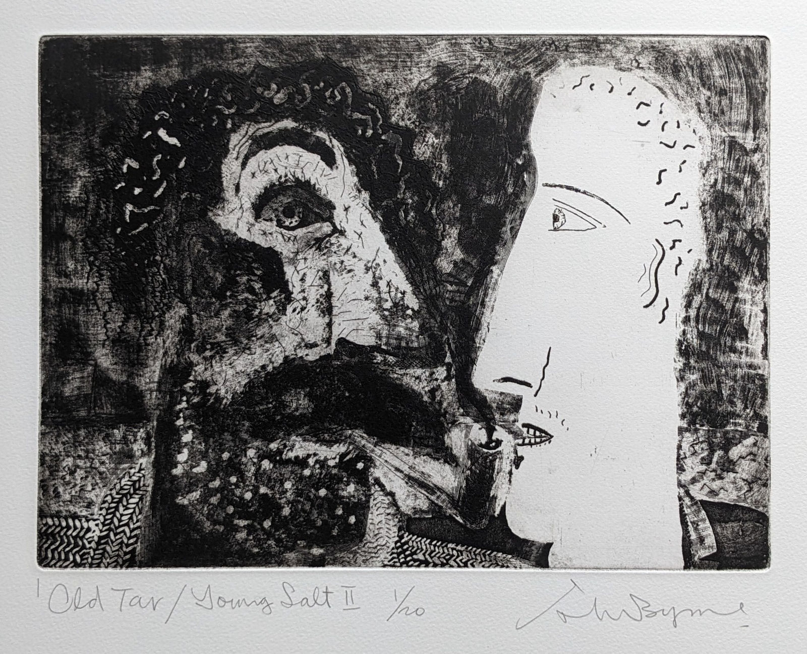 John Byrne RSA, Old Tar/Young Salt II, 2012