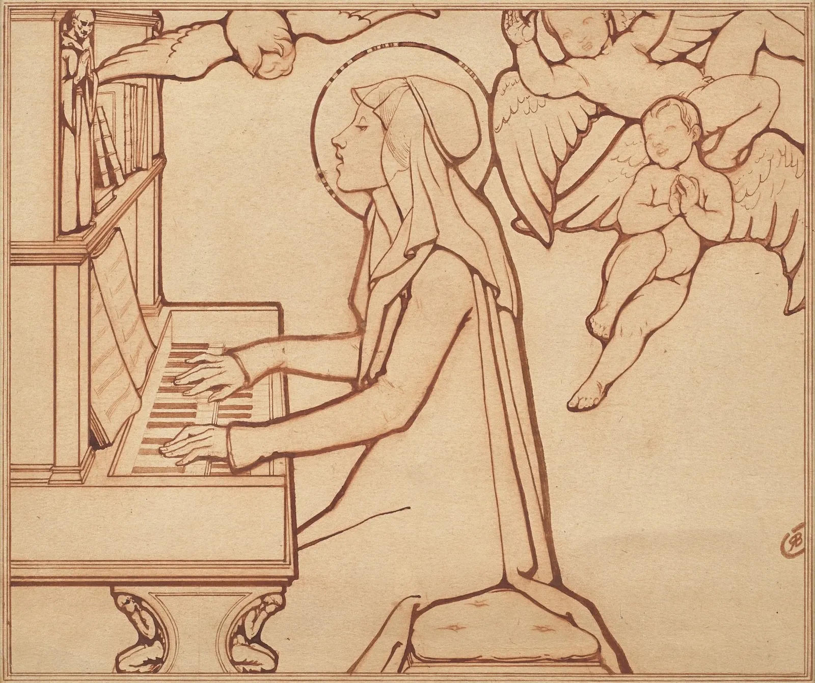 Robert Burns ARSA, St Cecilia, c.1923