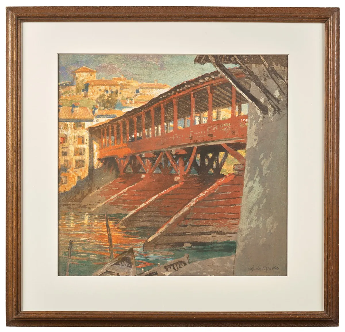 Charles Hodge Mackie RSA RSW, Bassano Bridge, Venice, c.1915