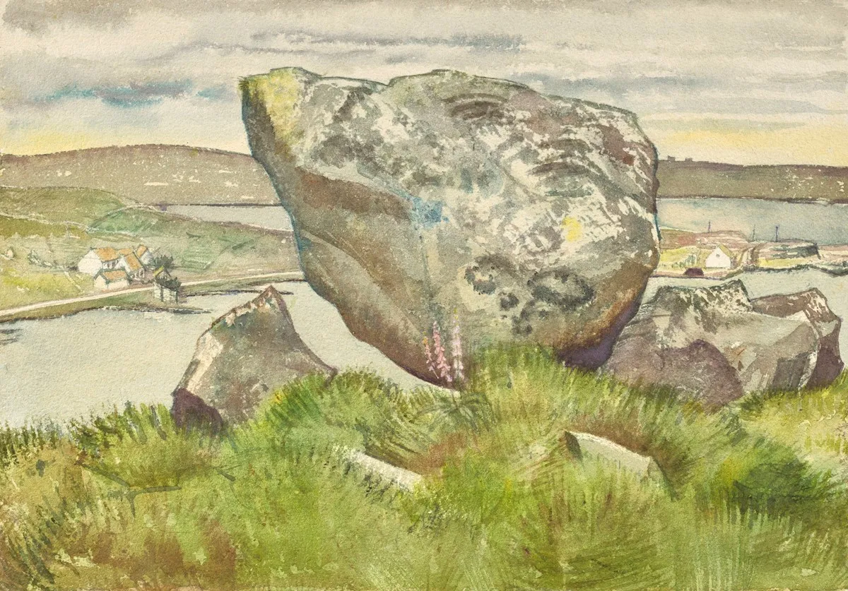 Derek Clarke RSA RSW, Erratic Boulder, 1938-1946