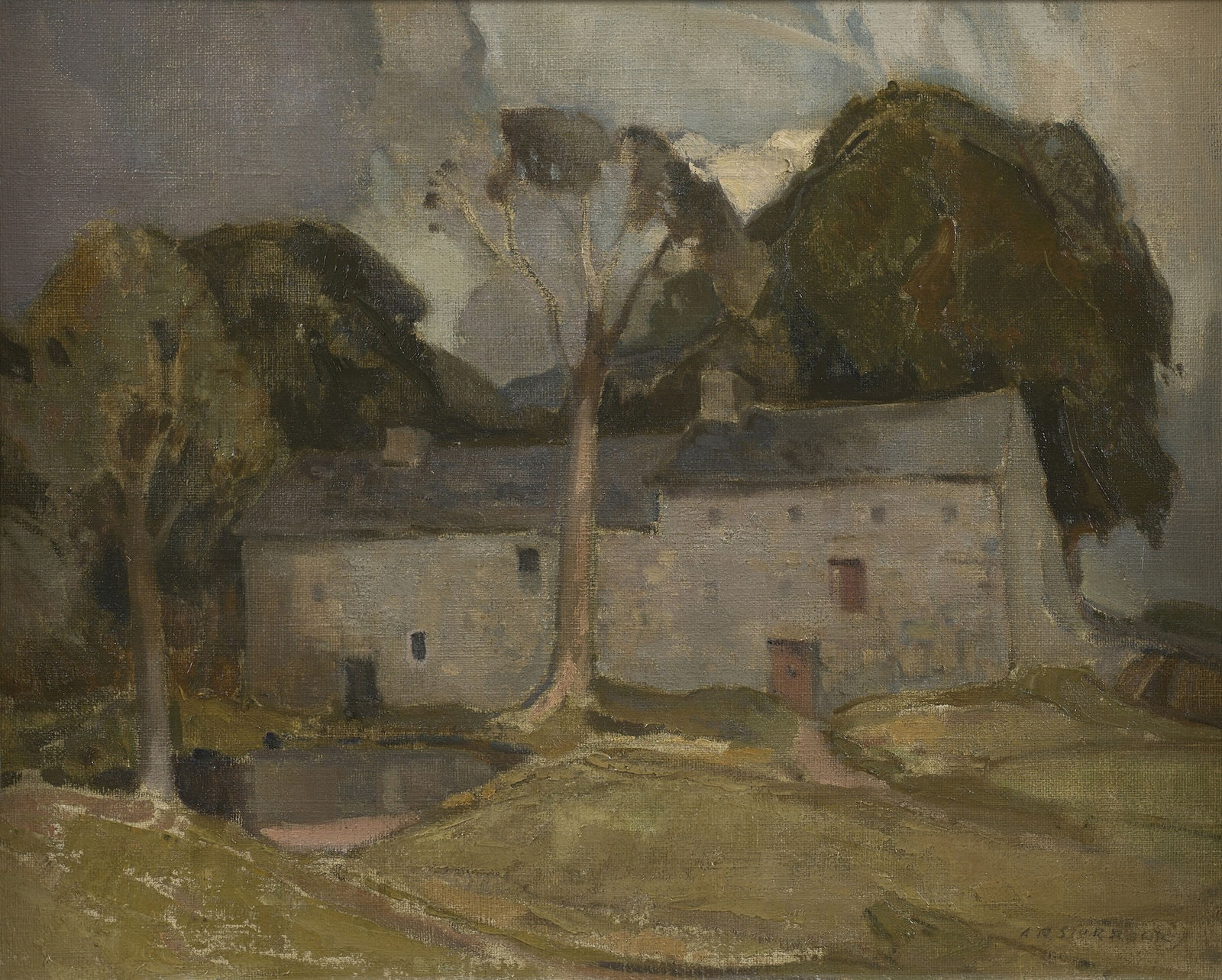 Alick Riddell Sturrock RSA, Country Farmhouse