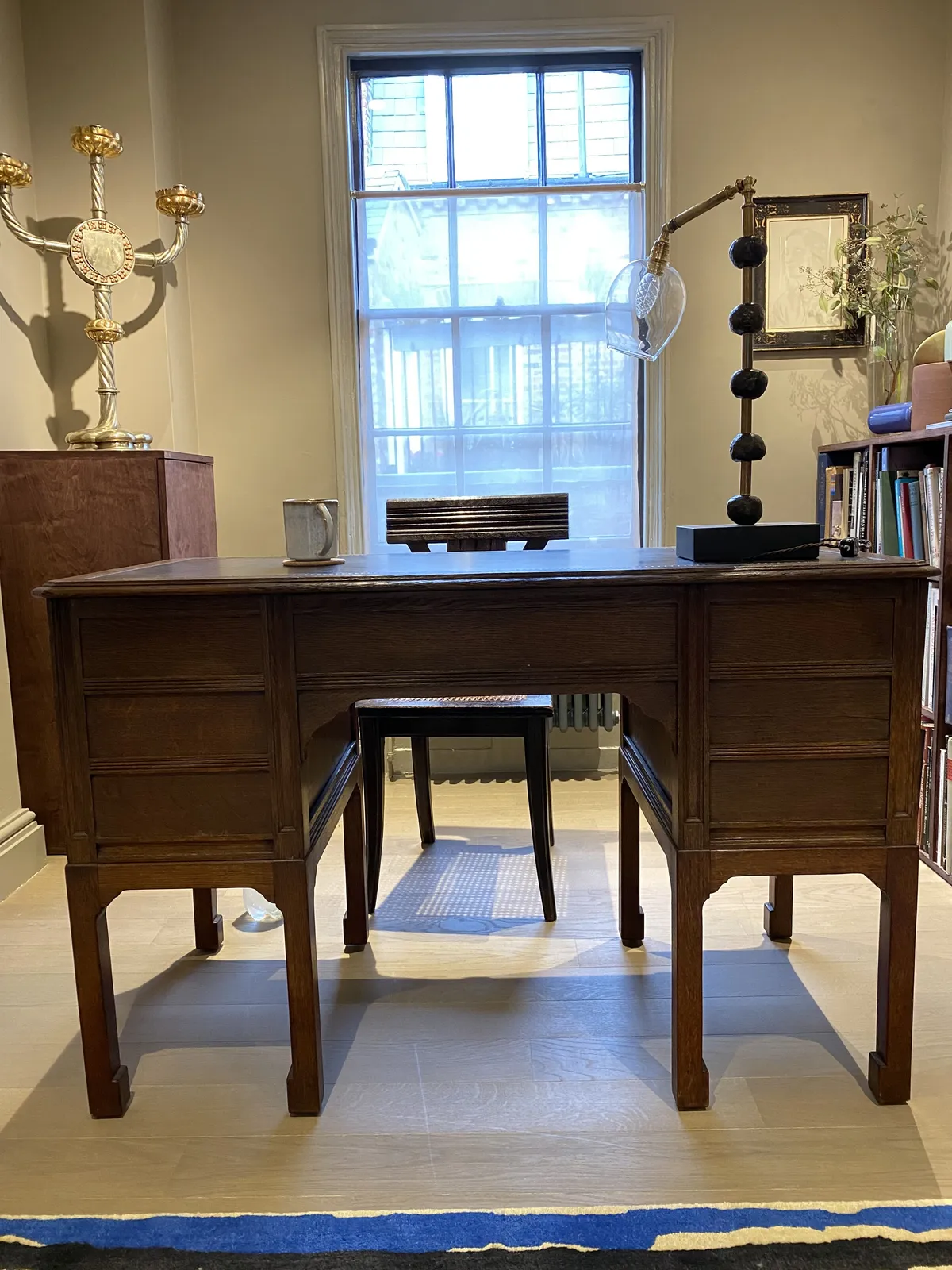 Edward William Godwin (attributed), Oak pedestal desk, c.1880