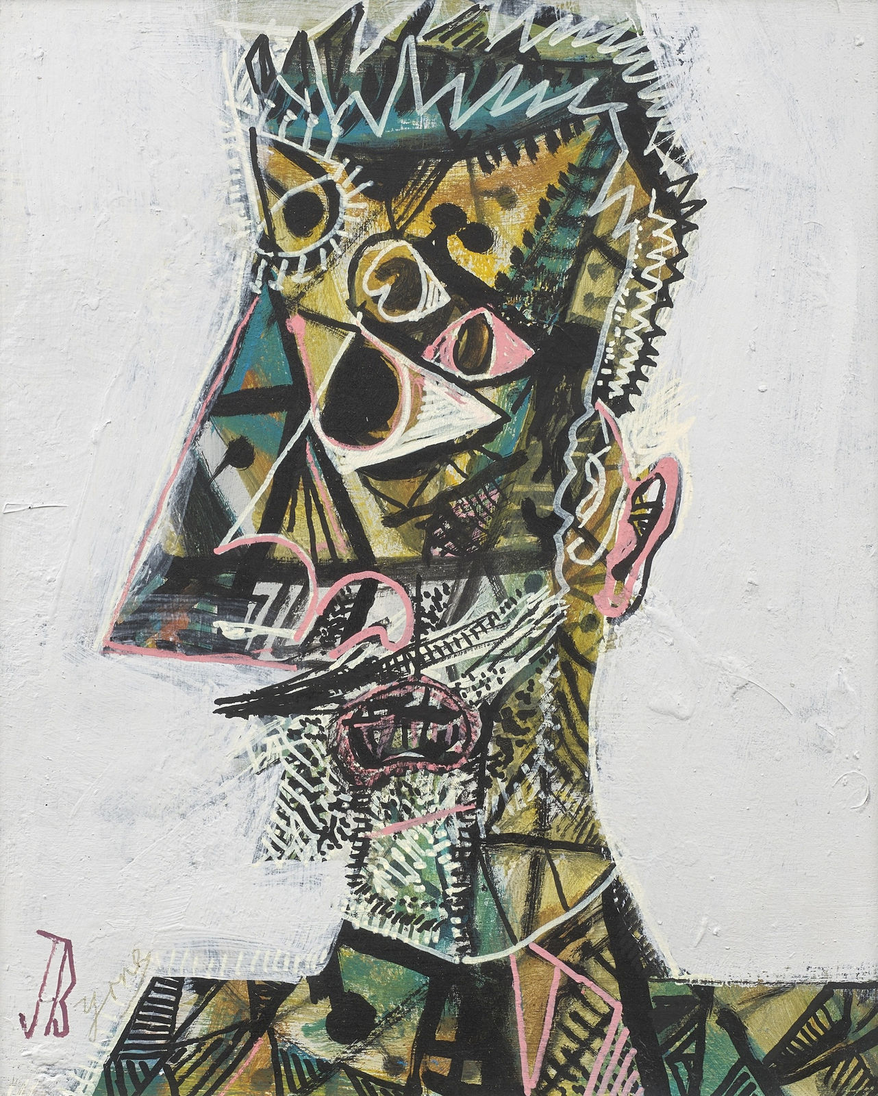 John Byrne RSA, Cubist self-portrait