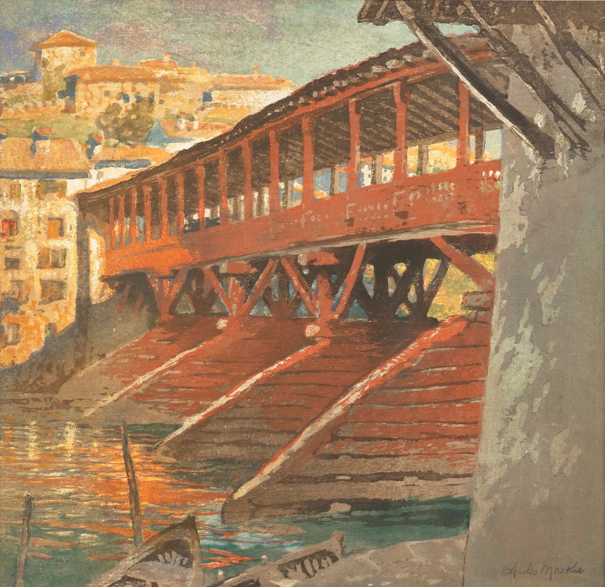 Charles Hodge Mackie RSA RSW, Bassano Bridge, Venice, c.1915