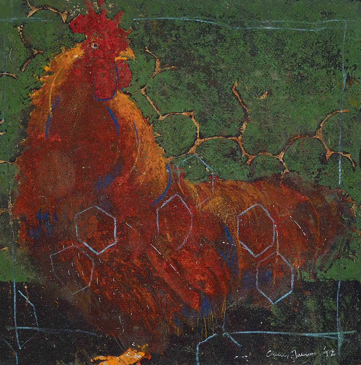 Gary Anderson RSW, Study for Fancy Poultry (Partridge Perkin), 1992