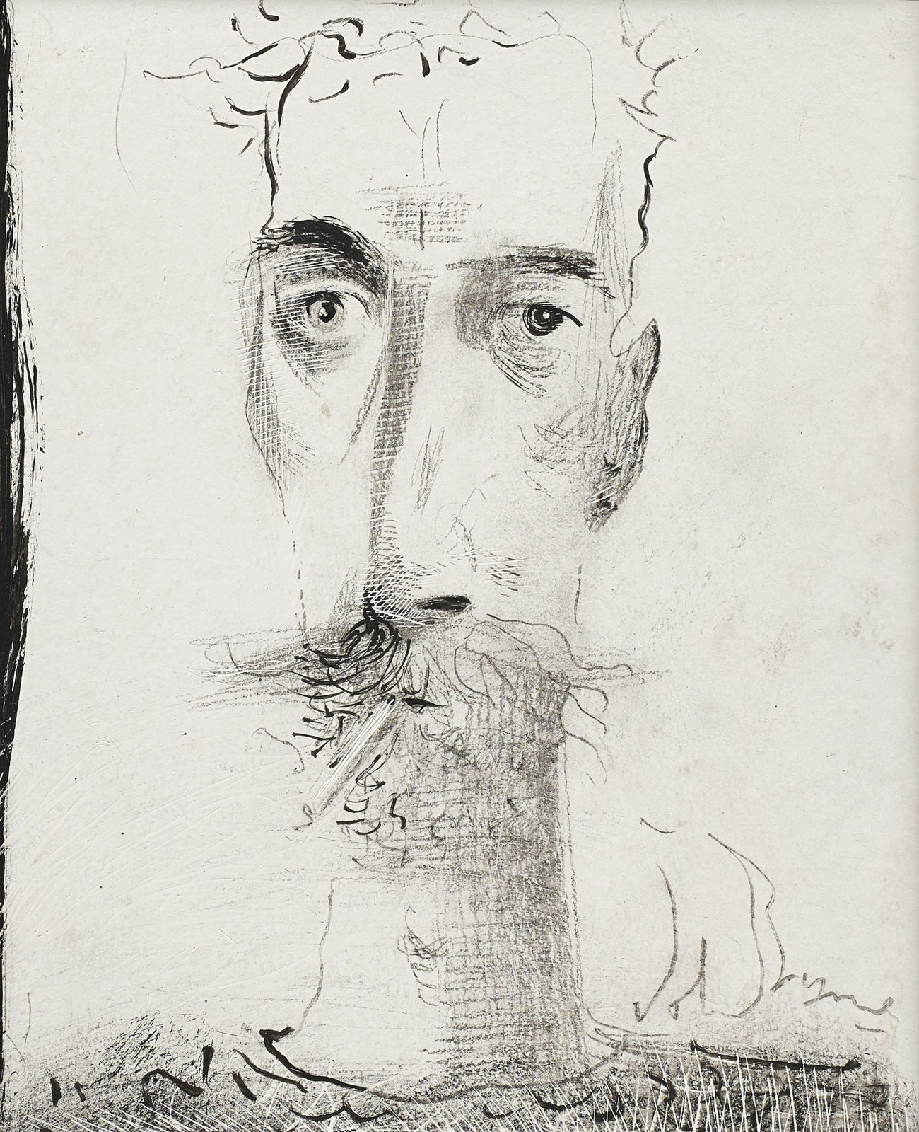 John Byrne RSA, Skinny self portrait