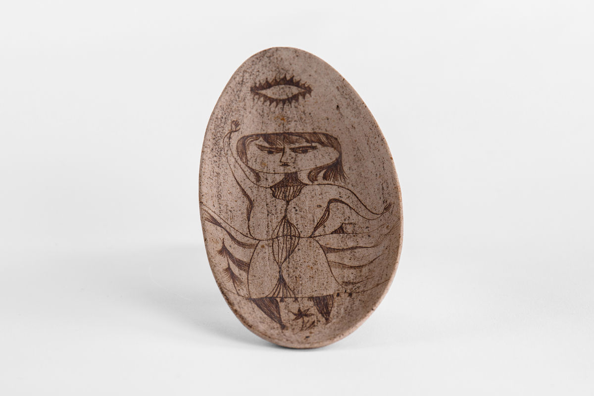 Waistel Cooper, Oval pin dish, early 1950s