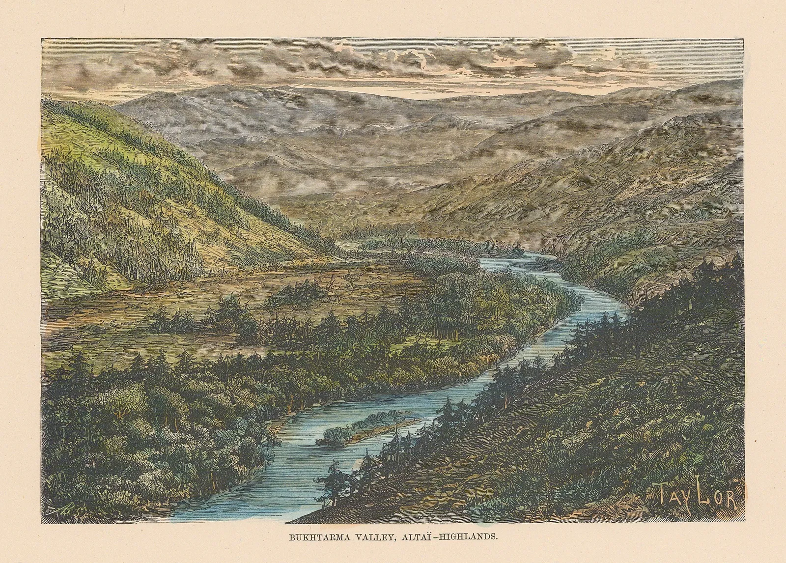Jean Jacques Élisée Reclus, Kazakhstan - Bukhtarma River Valley , 1894