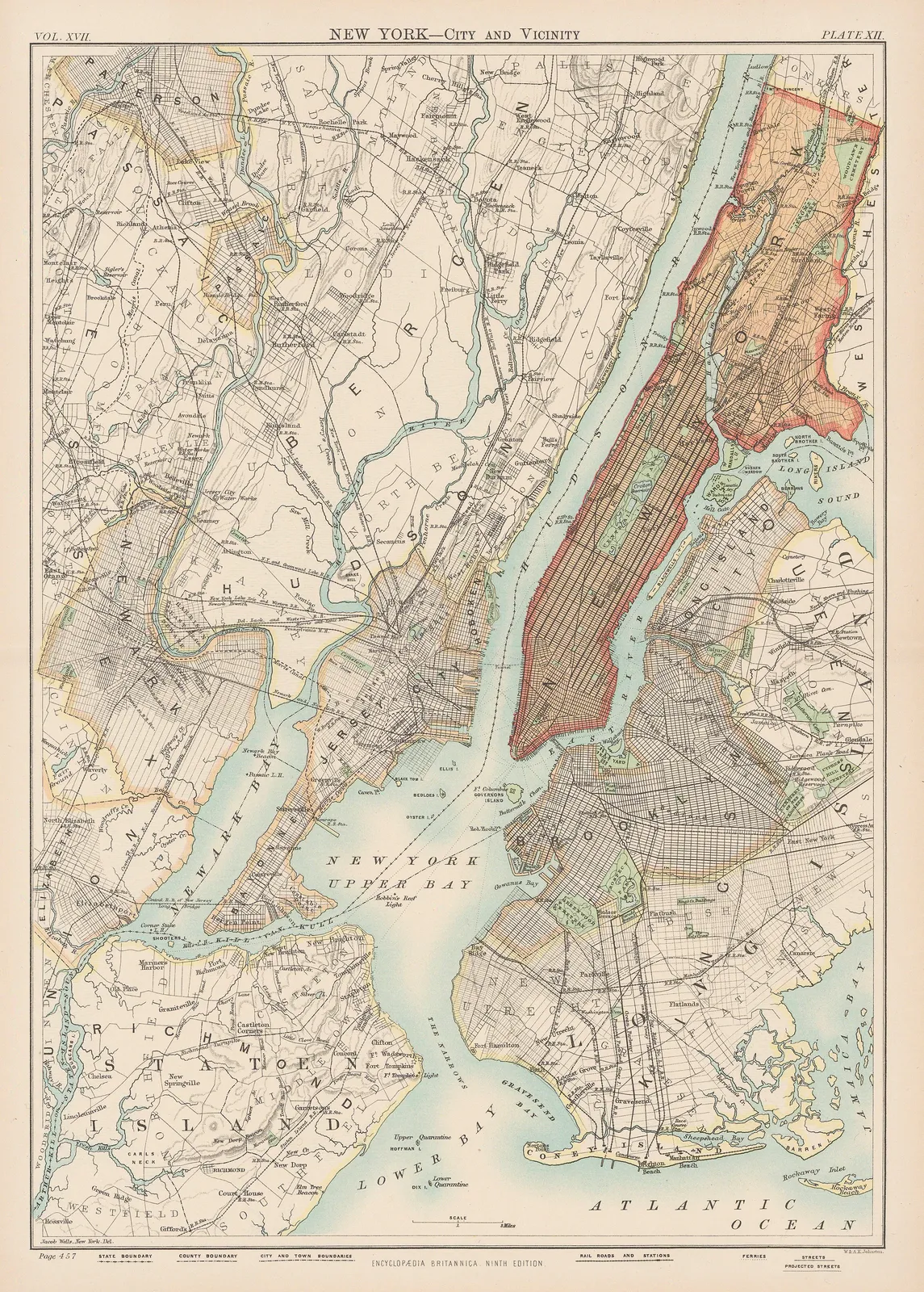 W. & A.K. Johnston, New York - City and Vicinity, 1884