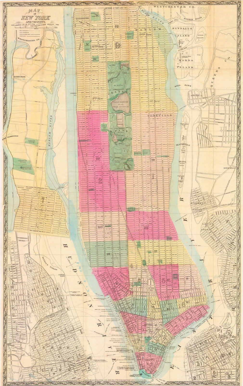 Matthew Dripps, New York City & Vicinity, 1865