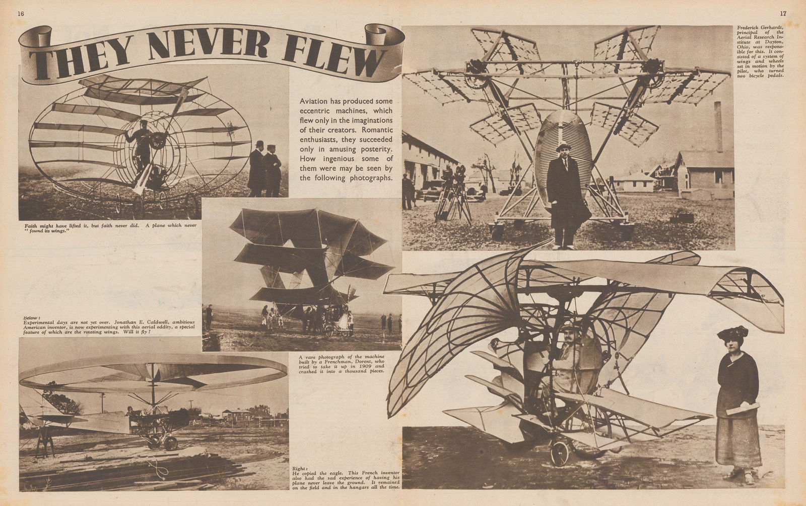 Flying Magazine, Aviation - They never flew, 1938