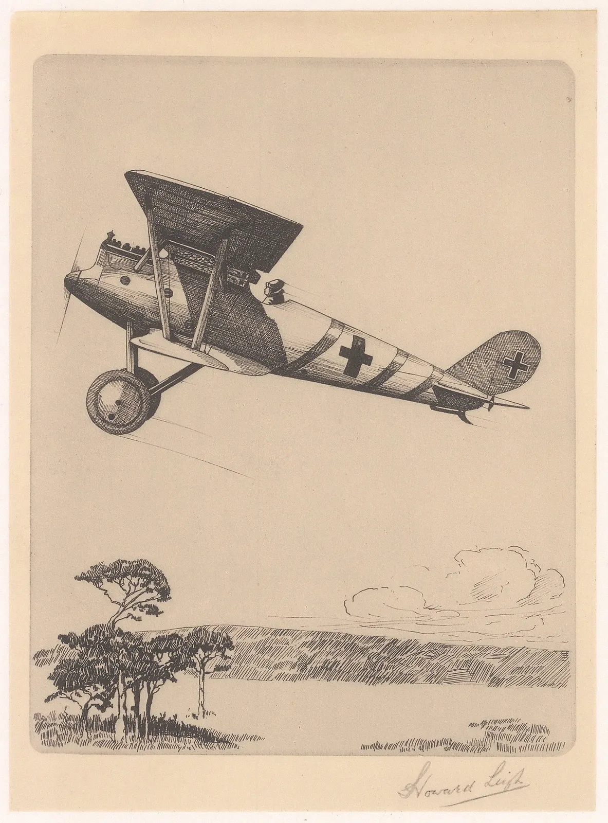 Howard Leigh, Aviation - Pfaldz D.III, 1934