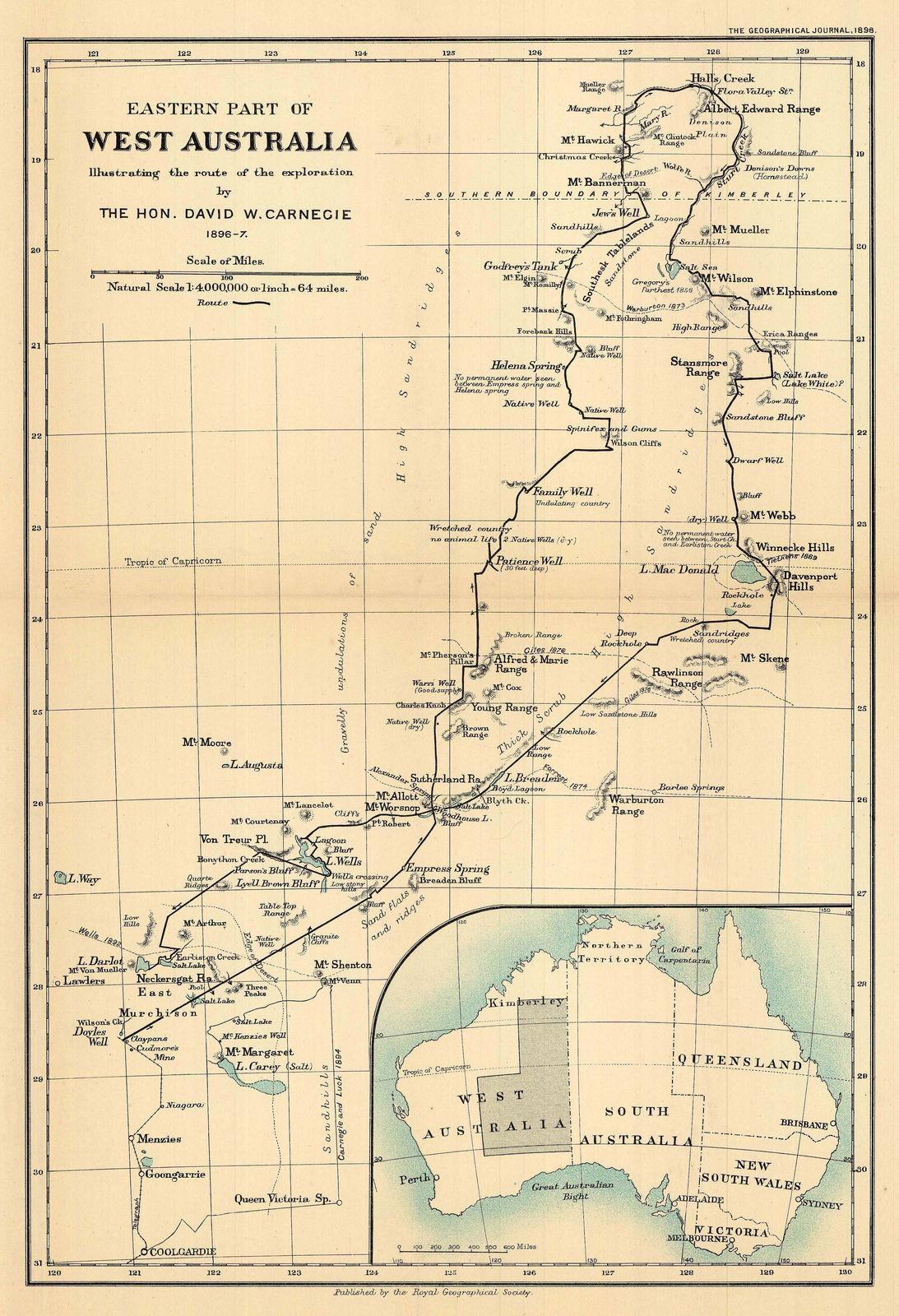 Royal Geographical Society (RGS), Eastern Part of West Australia, 1898