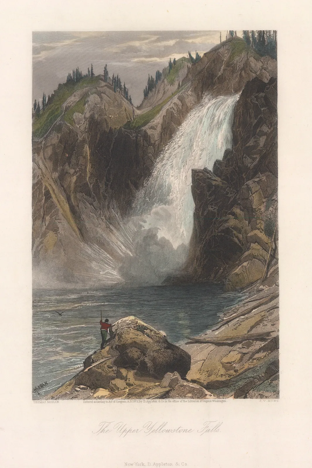 Picturesque America, Wyoming - Yellowstone Park, 1872