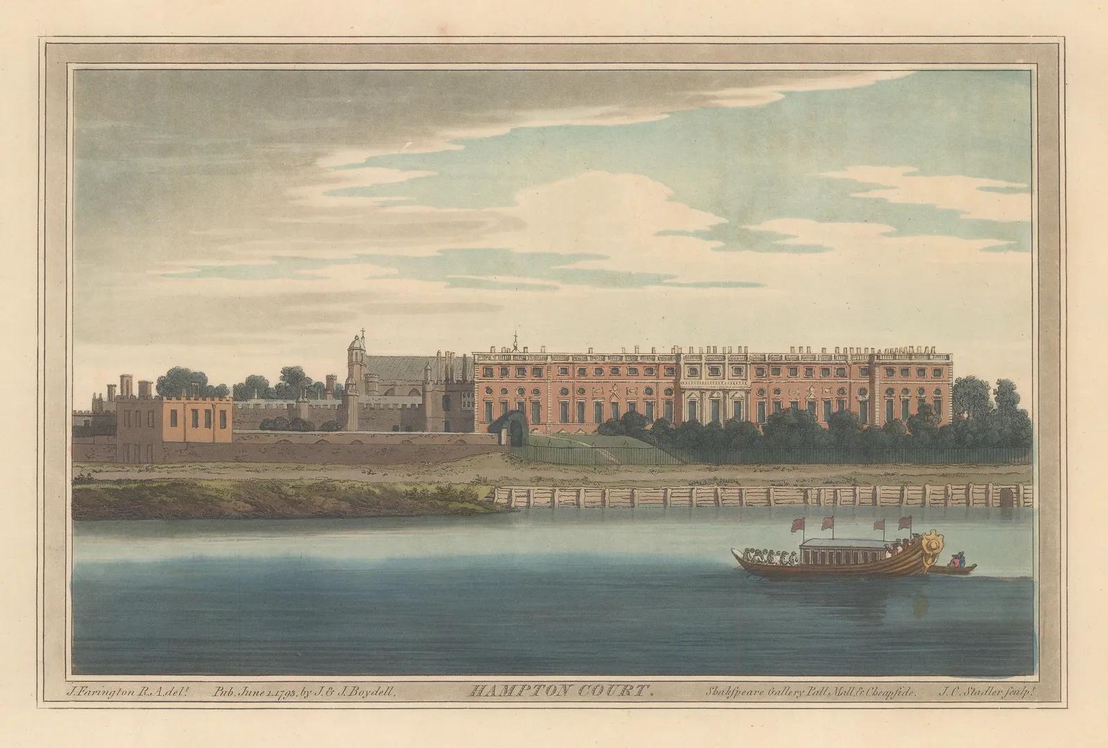 John Boydell, London - Hampton Court Palace, 1793