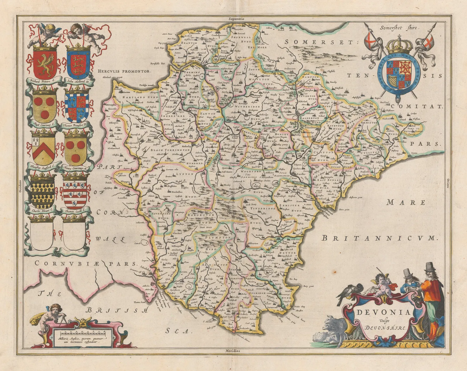 Willem & Jan Blaeu, Devon, 1648