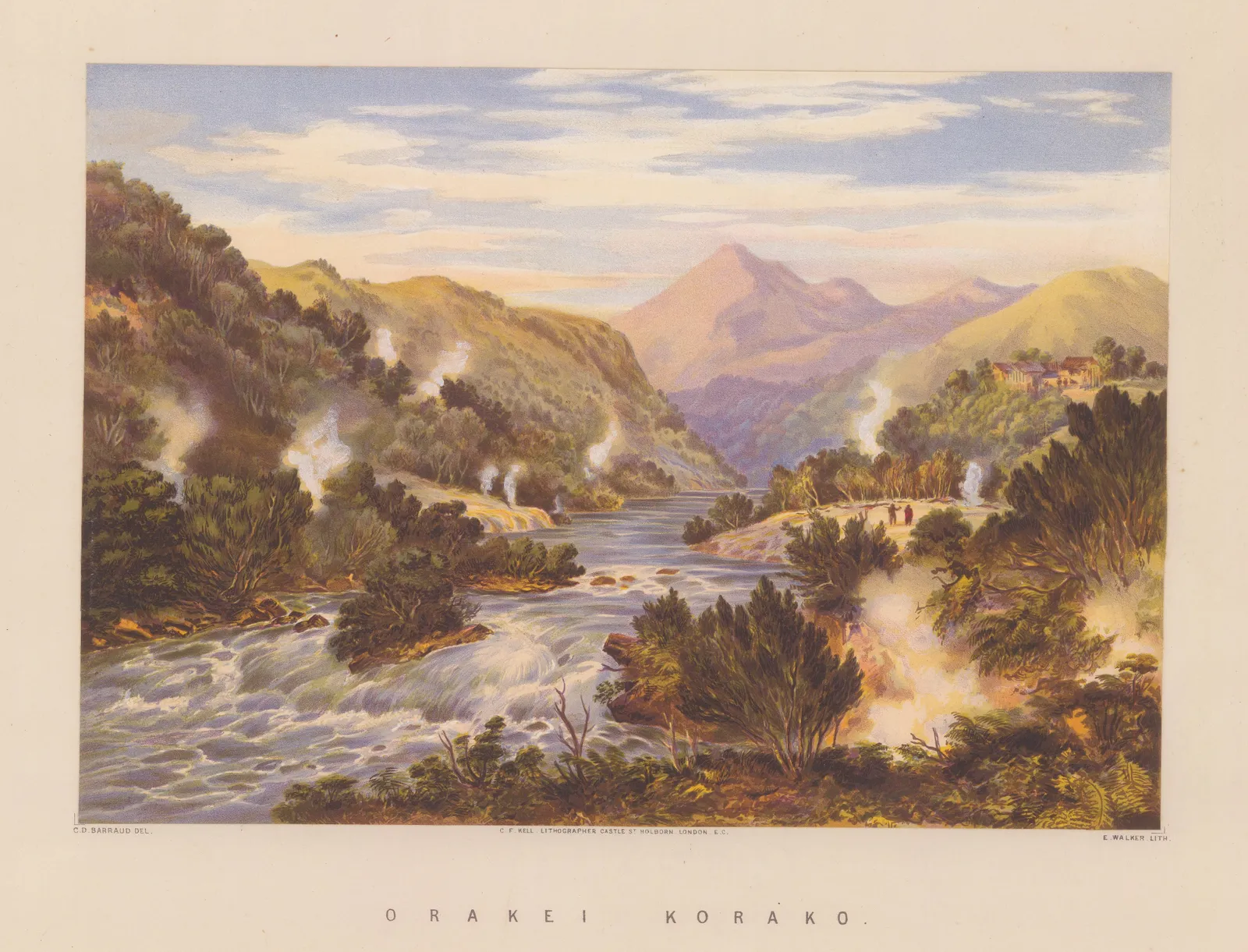 Charles Decimus Barraud, New Zealand - Orakei Korako, 1877