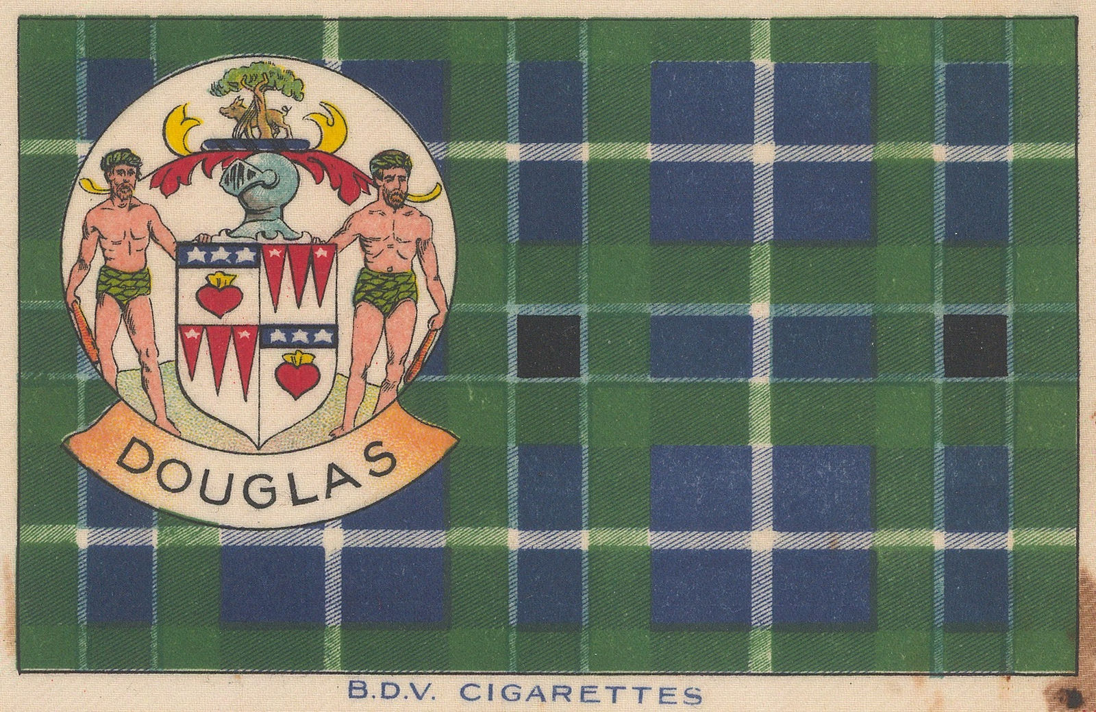 BDV Cigarettes, Arms - Douglas tartan, 1910