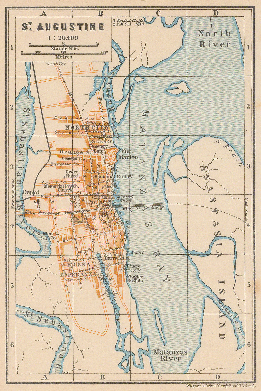 Karl Baedeker, St. Augustine, 1909