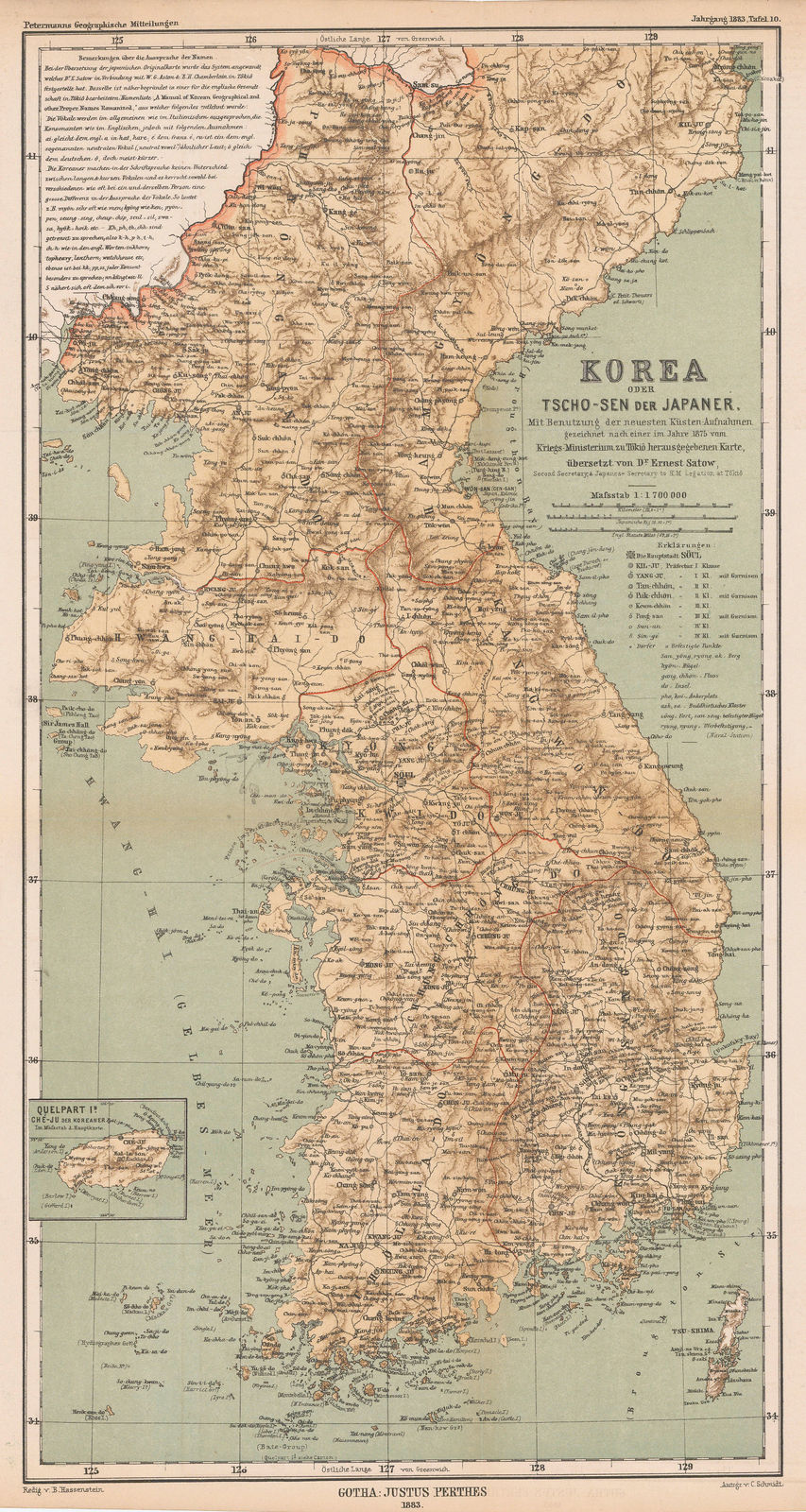 Justus Perthes, Korea, 1883