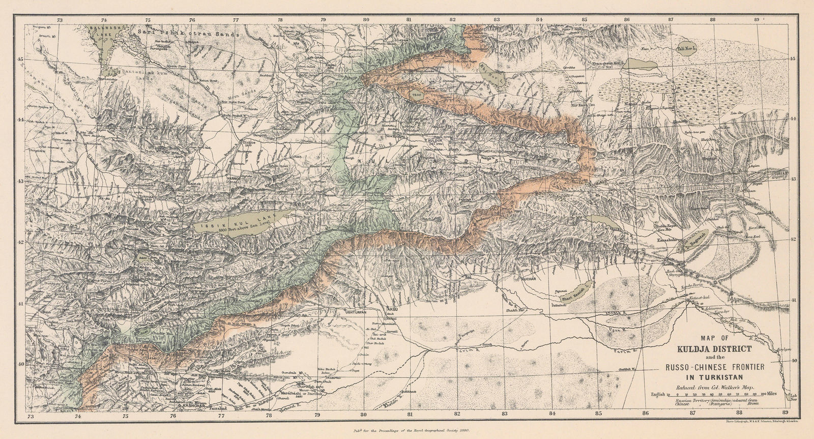 Royal Geographical Society (RGS), Russo-Chinese Frontier in Turkistan, 1880