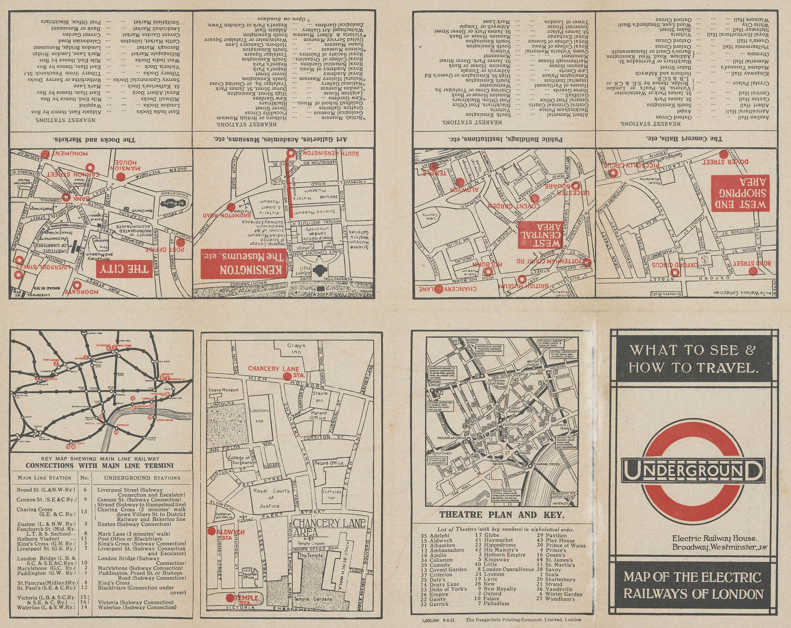Macdonald Gill, Map of Electric Railways of London, 1921