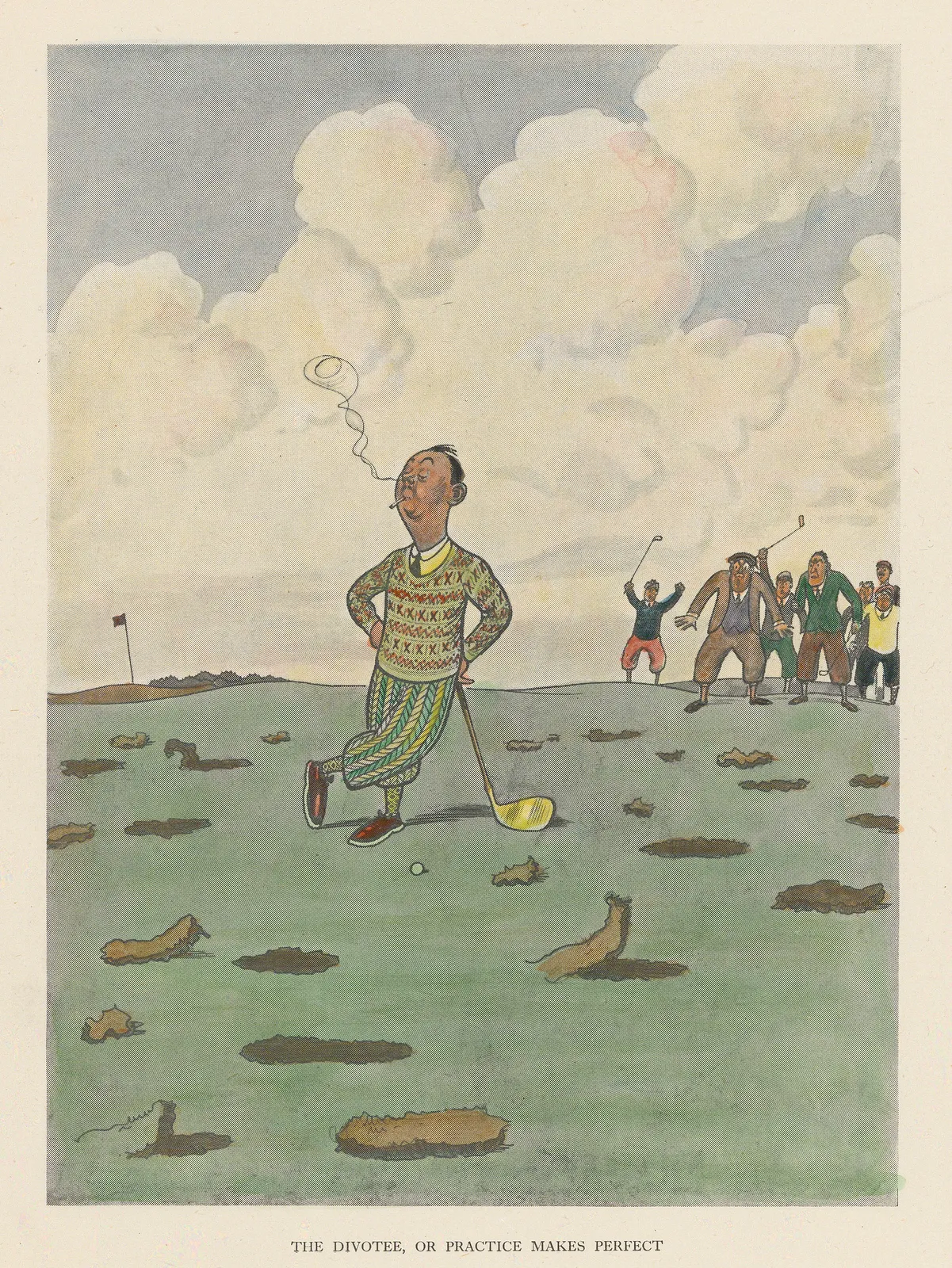 Henry Mayo Bateman, Golf - Cartoon, 1931