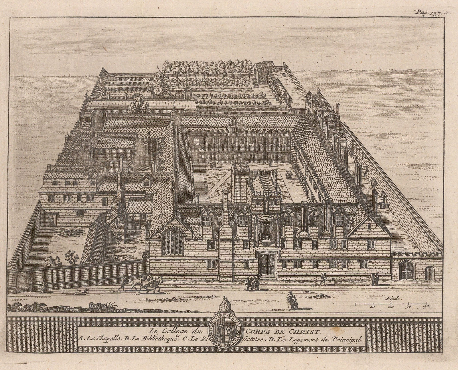 Pieter Van der Aa, Oxford University - Corpus Christi College, 1727