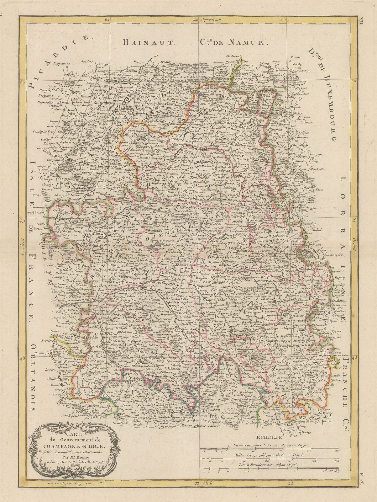 Jean Lattré, Champagne and Brie, 1771