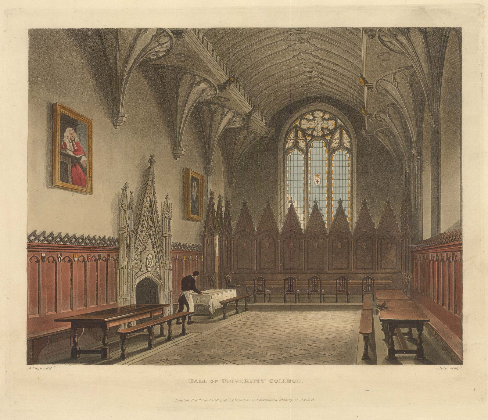 Rudolph Ackermann, Oxford University - University College, 1814