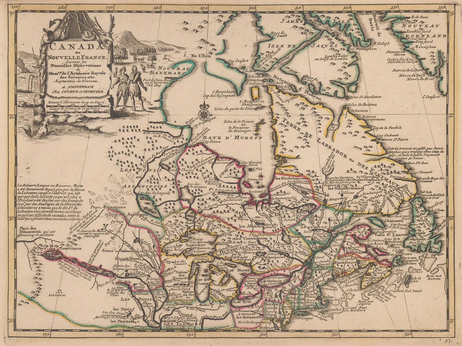 Covens (Jean) & Mortier (Cornelius), Eastern North America, 1730 c.