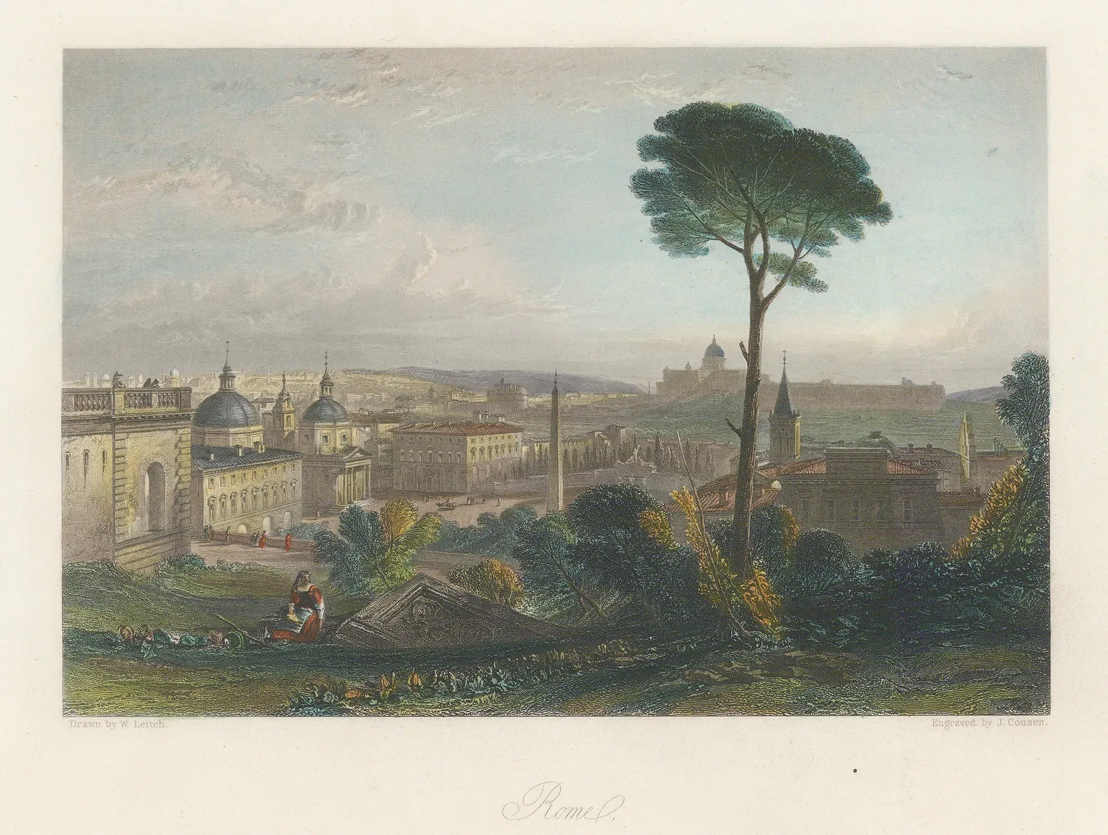 William Leitch, Italy - Rome, 1840 c.