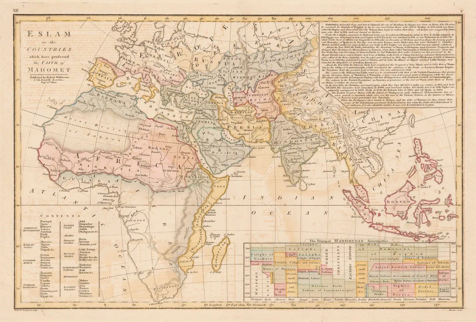 Robert Wilkinson, Eslam or the Countries which have professed the Faith of Mahomet, 1804