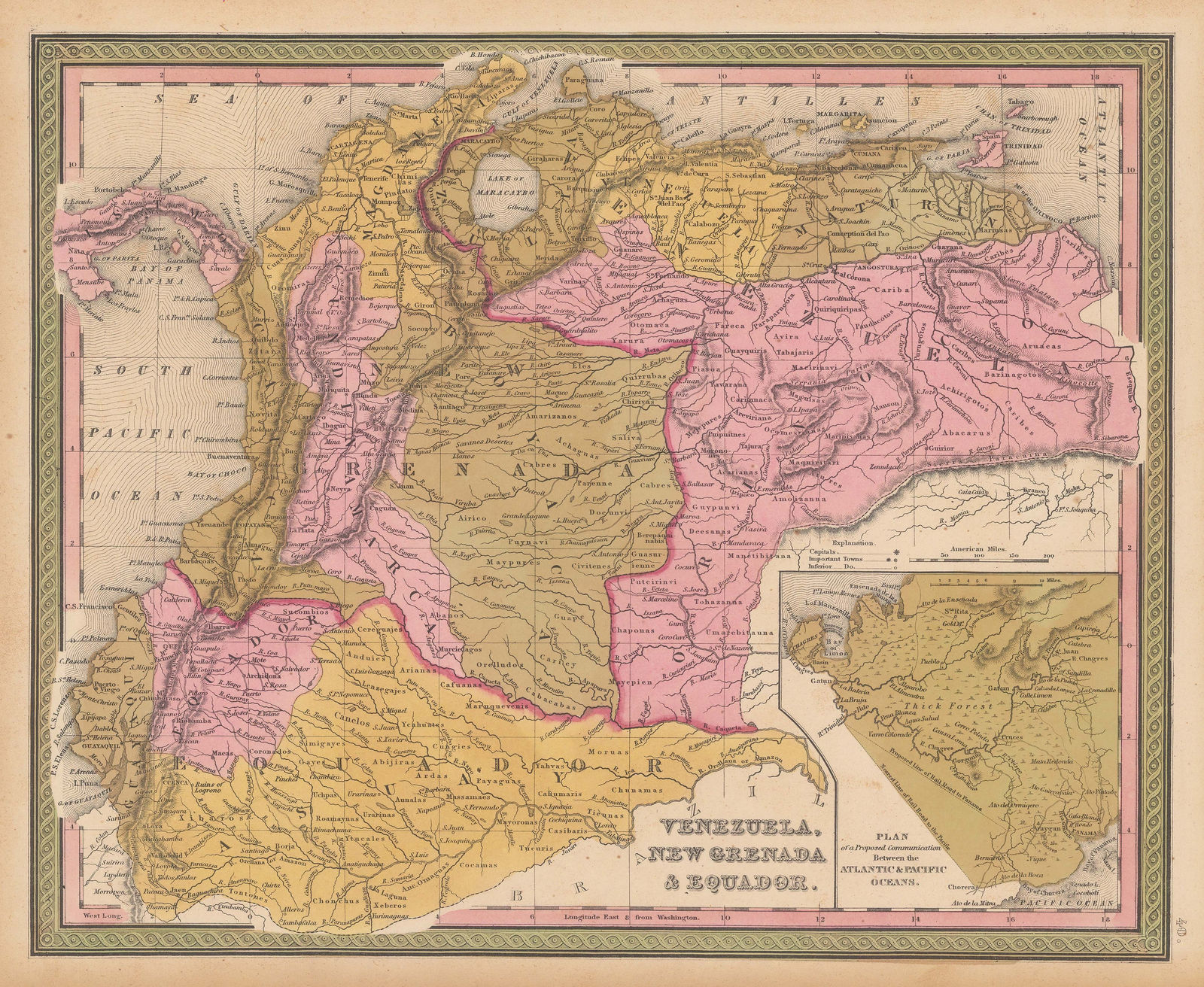 Samuel Augustus Mitchell, Colombia, Ecuador and Venezuela, 1846