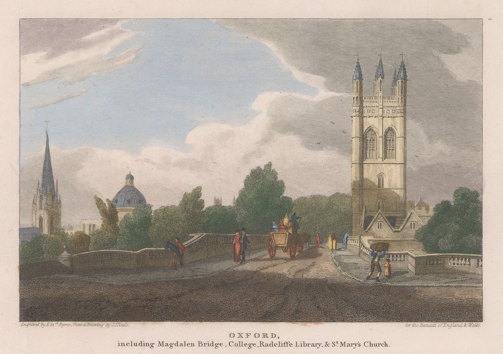 John Harris, Oxford - Magdalen Bridge, 1813