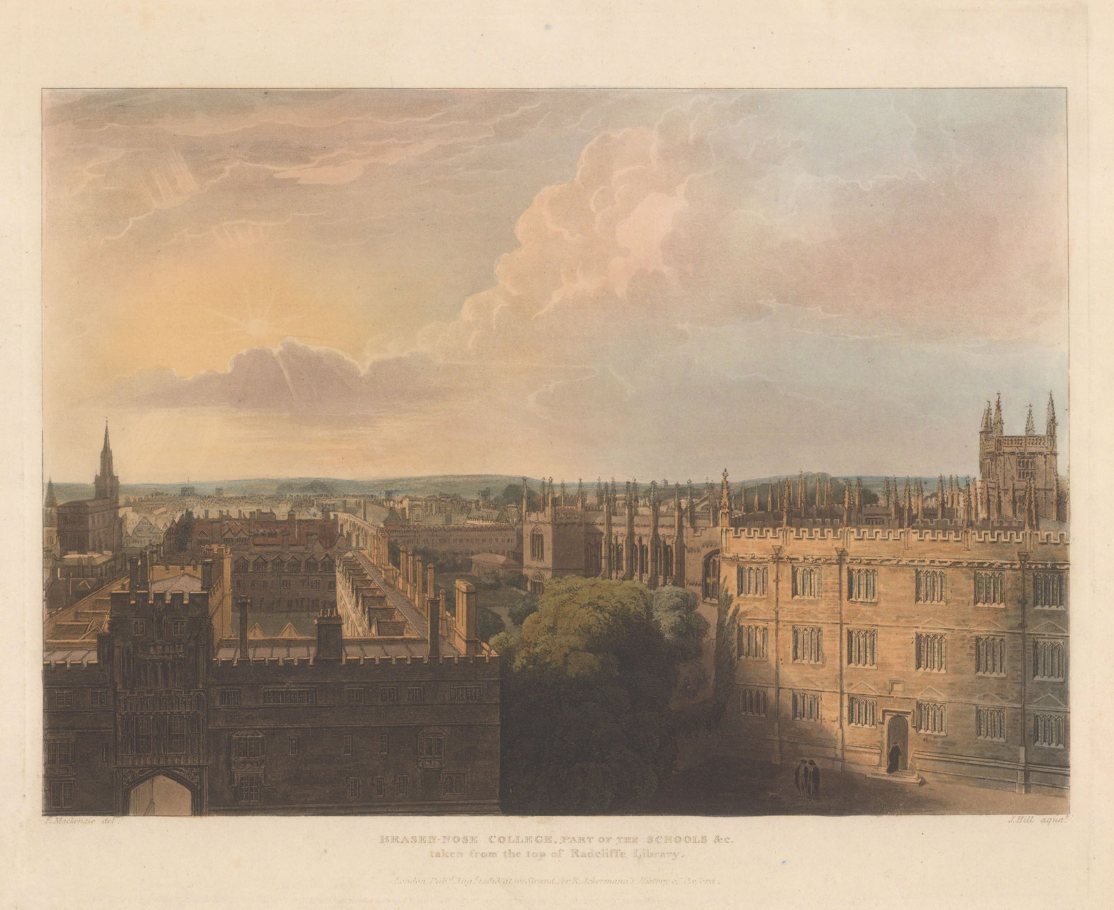 Rudolph Ackermann, Oxford University - Brasenose College, 1813