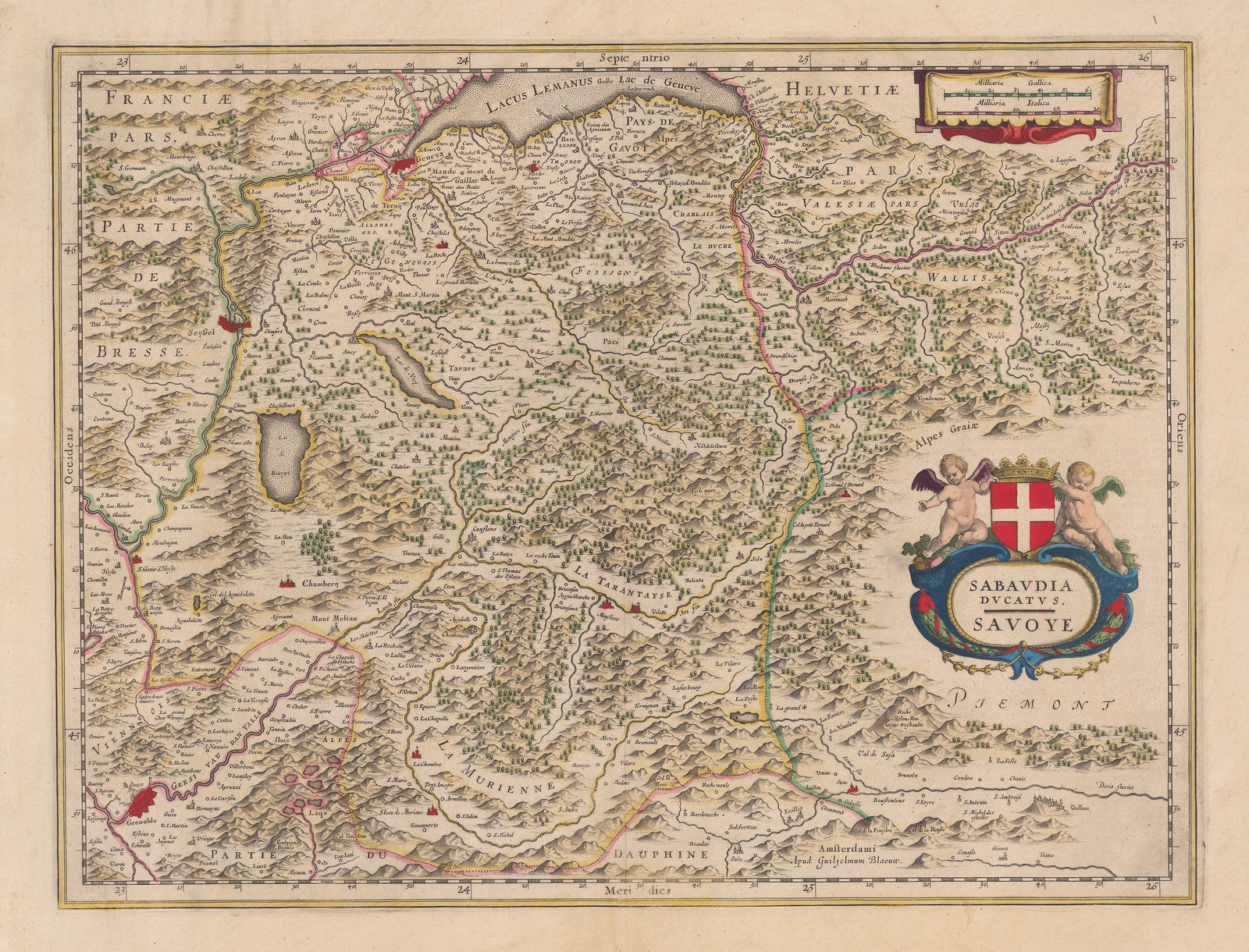Willem & Jan Blaeu, Duchy of Savoy, 1640 c.