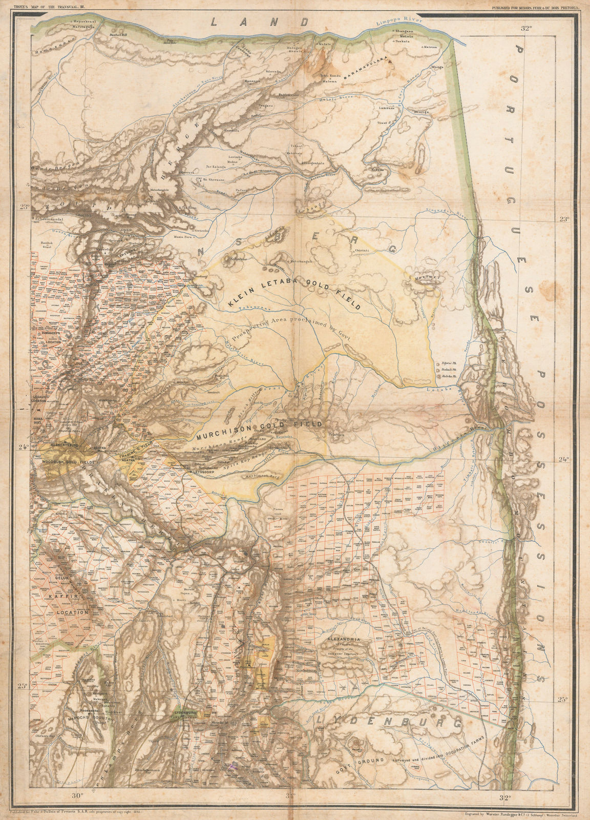 Gustav Arthur Troye, Transvaal Gold Fields, 1892