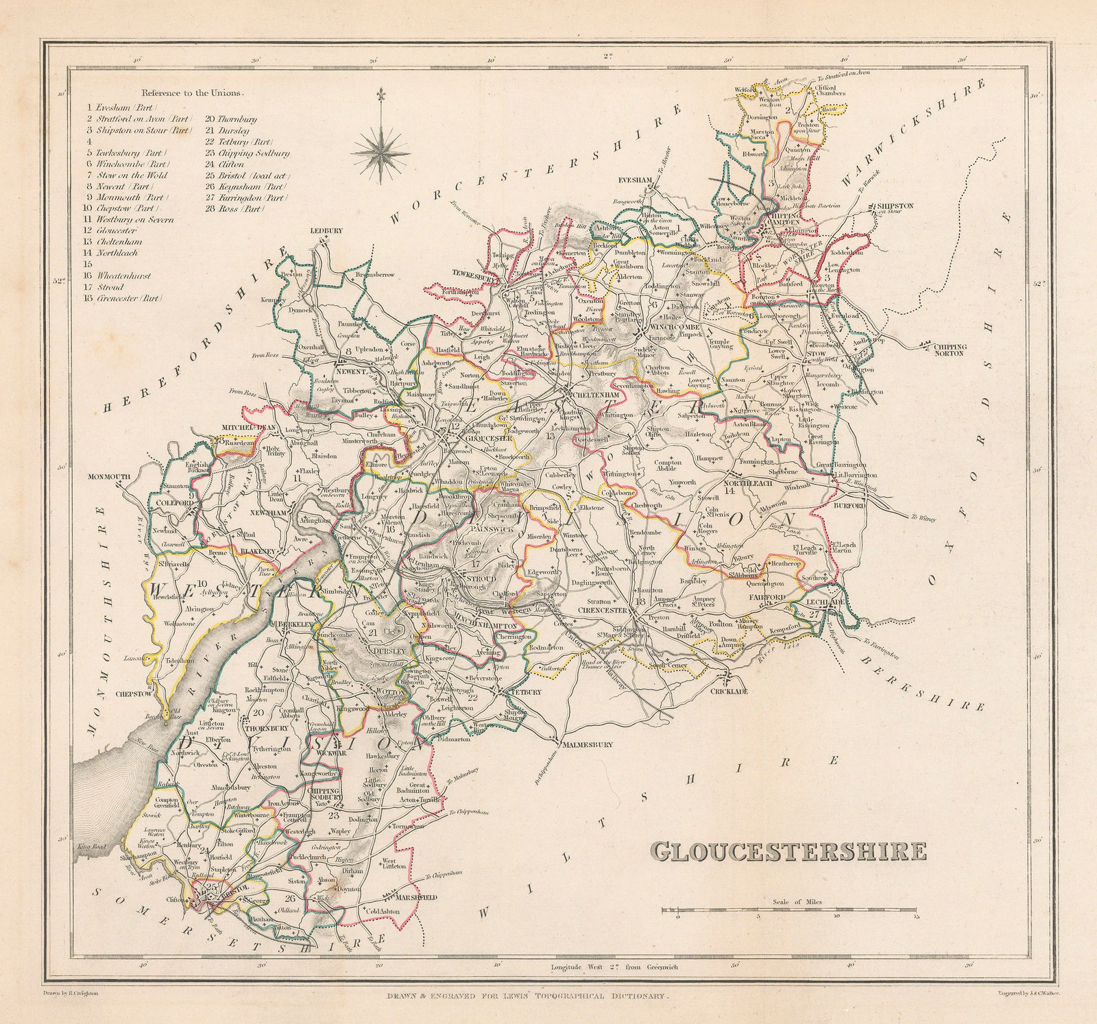Samuel Lewis, Gloucestershire, 1848