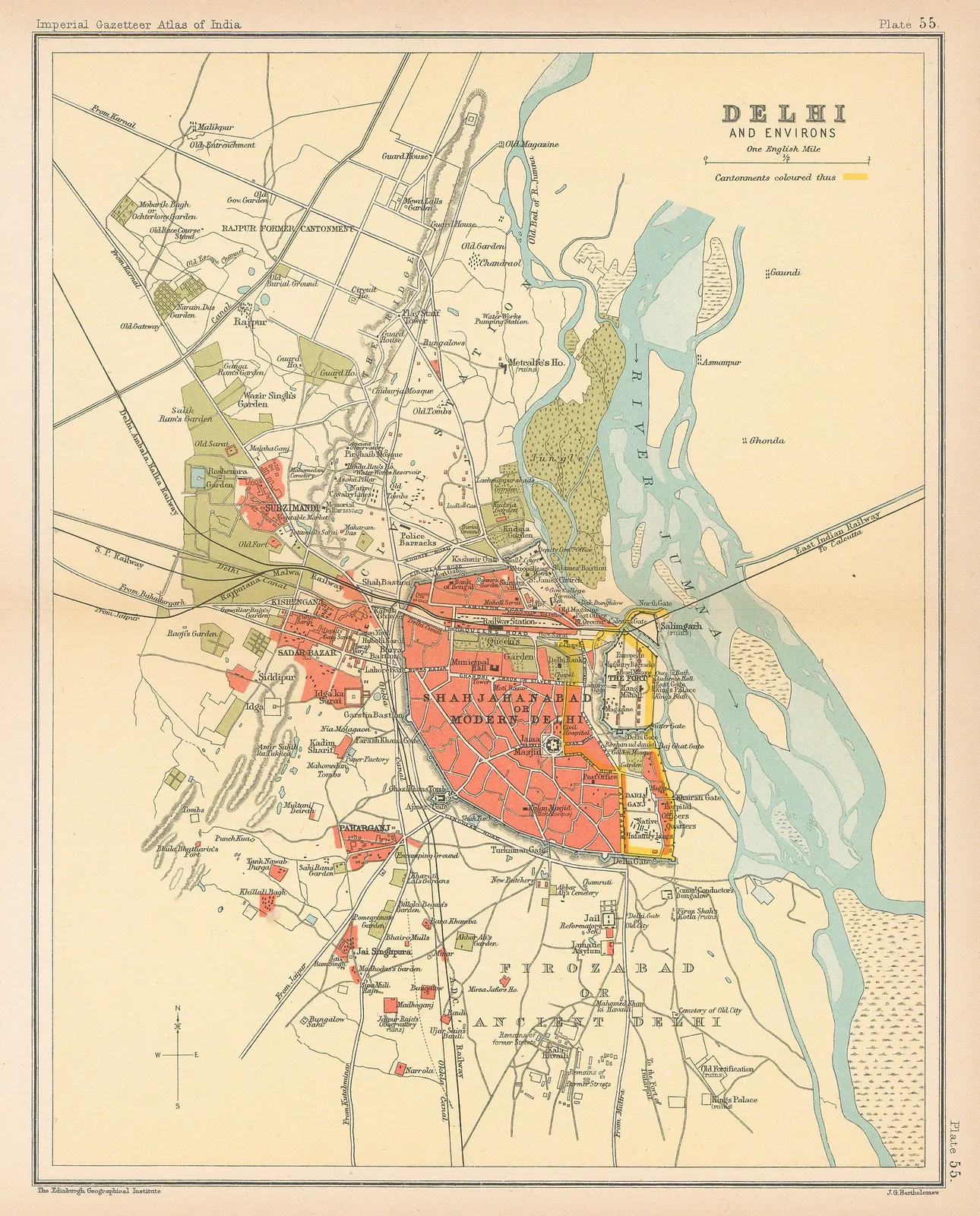 John Bartholomew & Co., Delhi, 1909