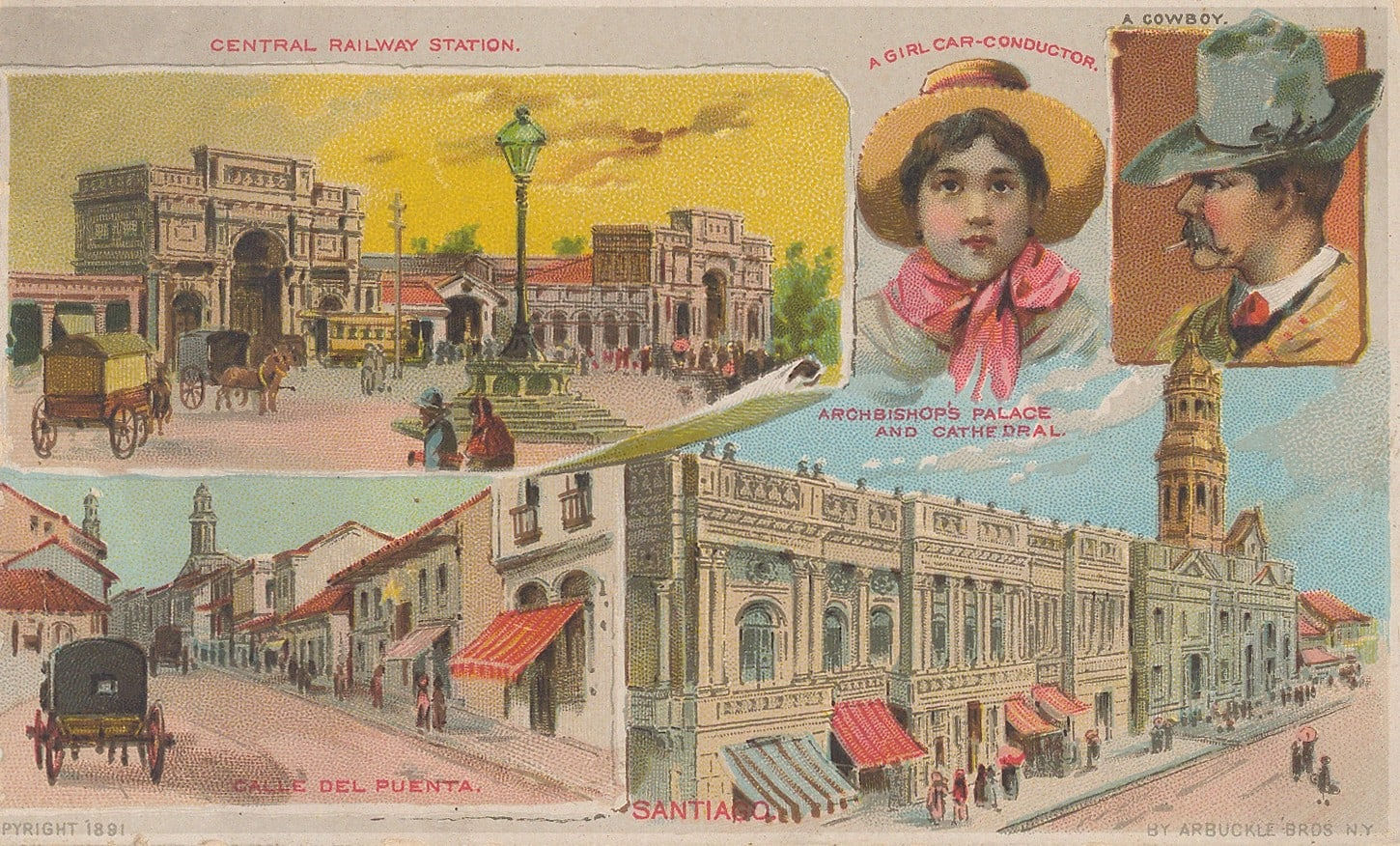 Arbuckle Brothers Company, Chile - Santiago, Central Railway Station, 1891