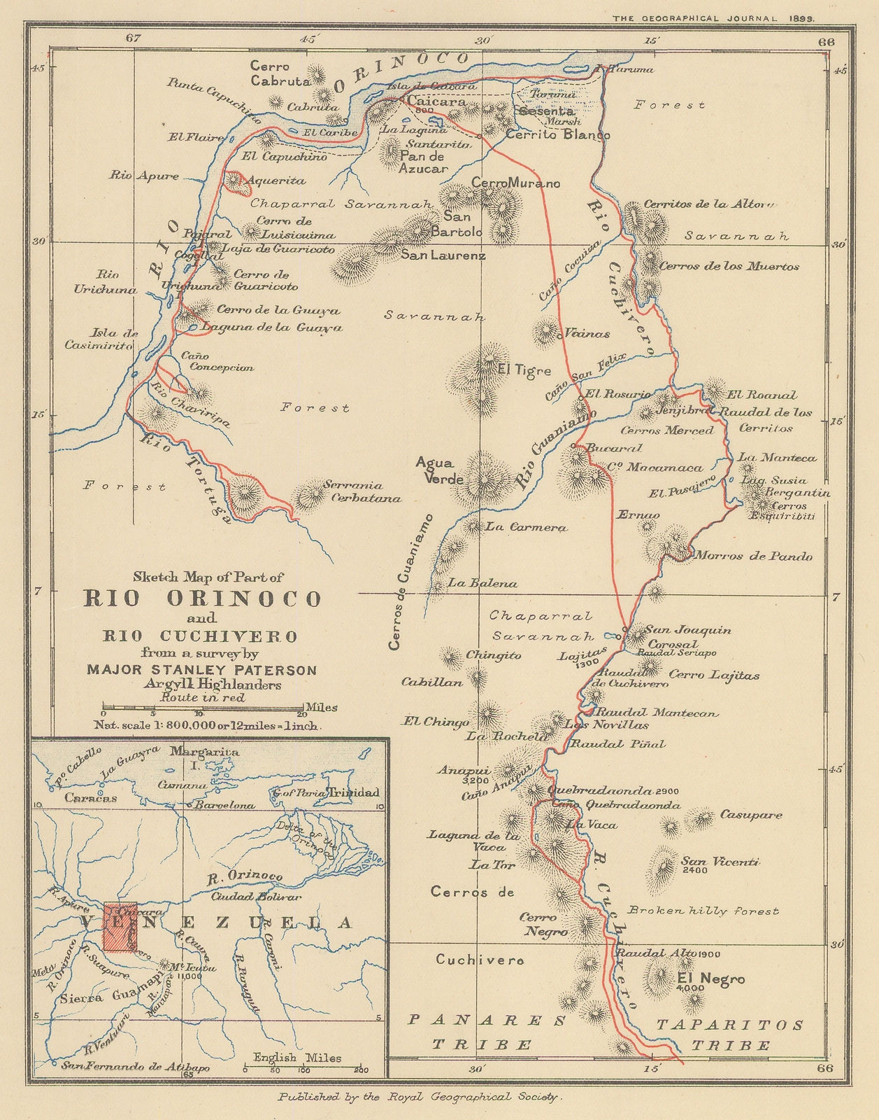 Royal Geographical Society (RGS), Orinoco and Cuchivero rivers, Venezuela, 1899