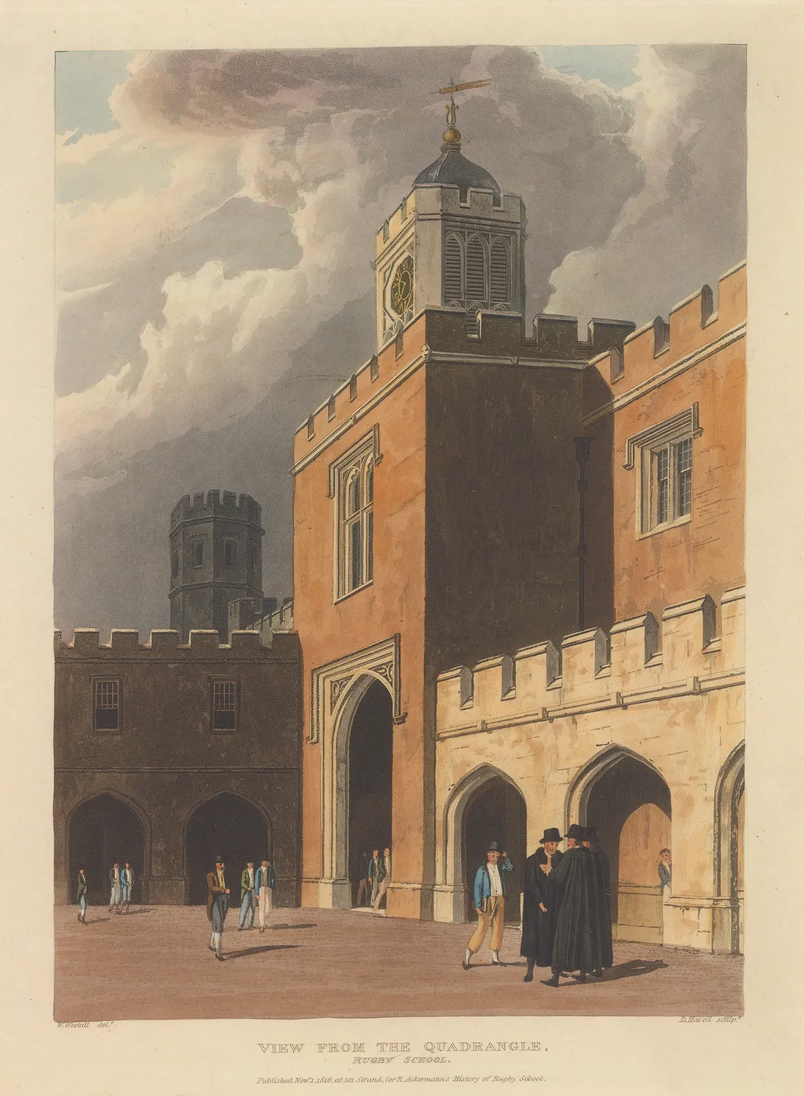 Rudolph Ackermann, Rugby School, Warwickshire, 1816