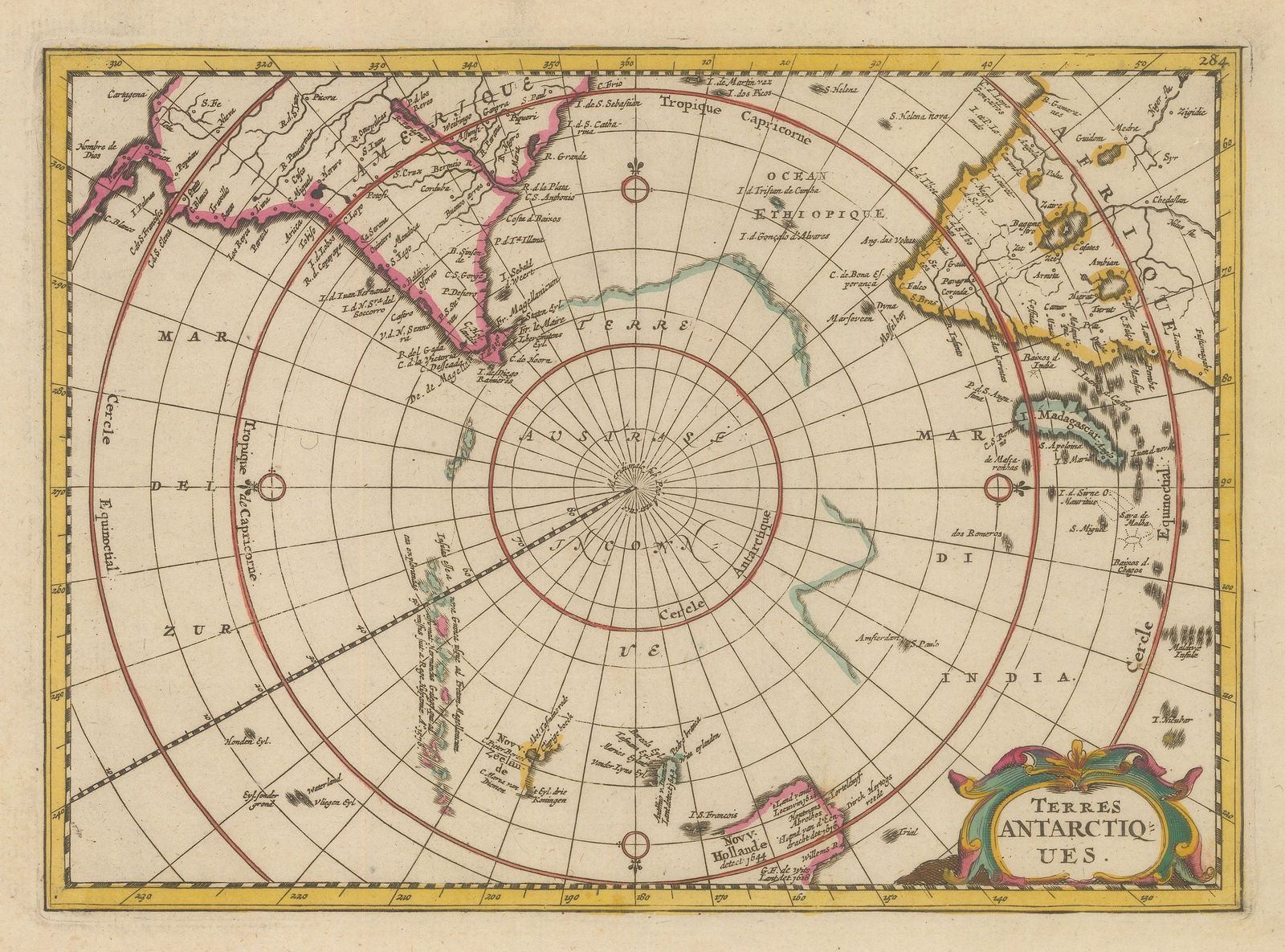 Henri du Sauzet, Terres Antarctiques, 1734