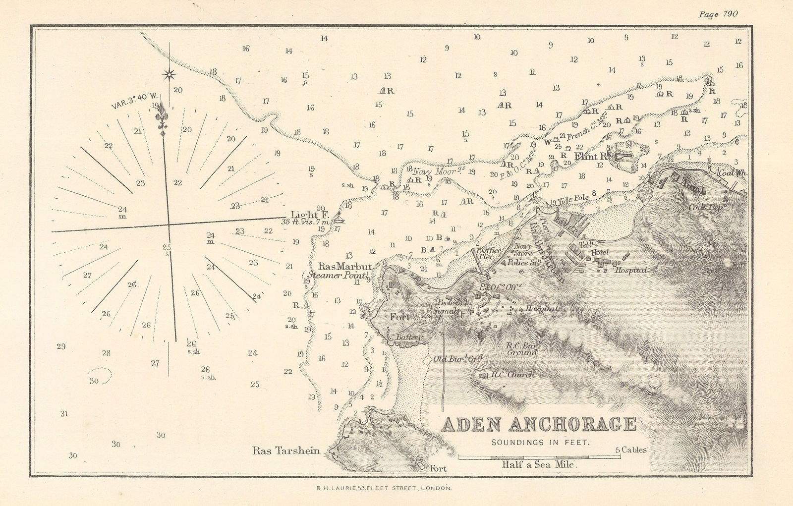 Richard Holmes Laurie, Chart of the Port of Aden, 1882