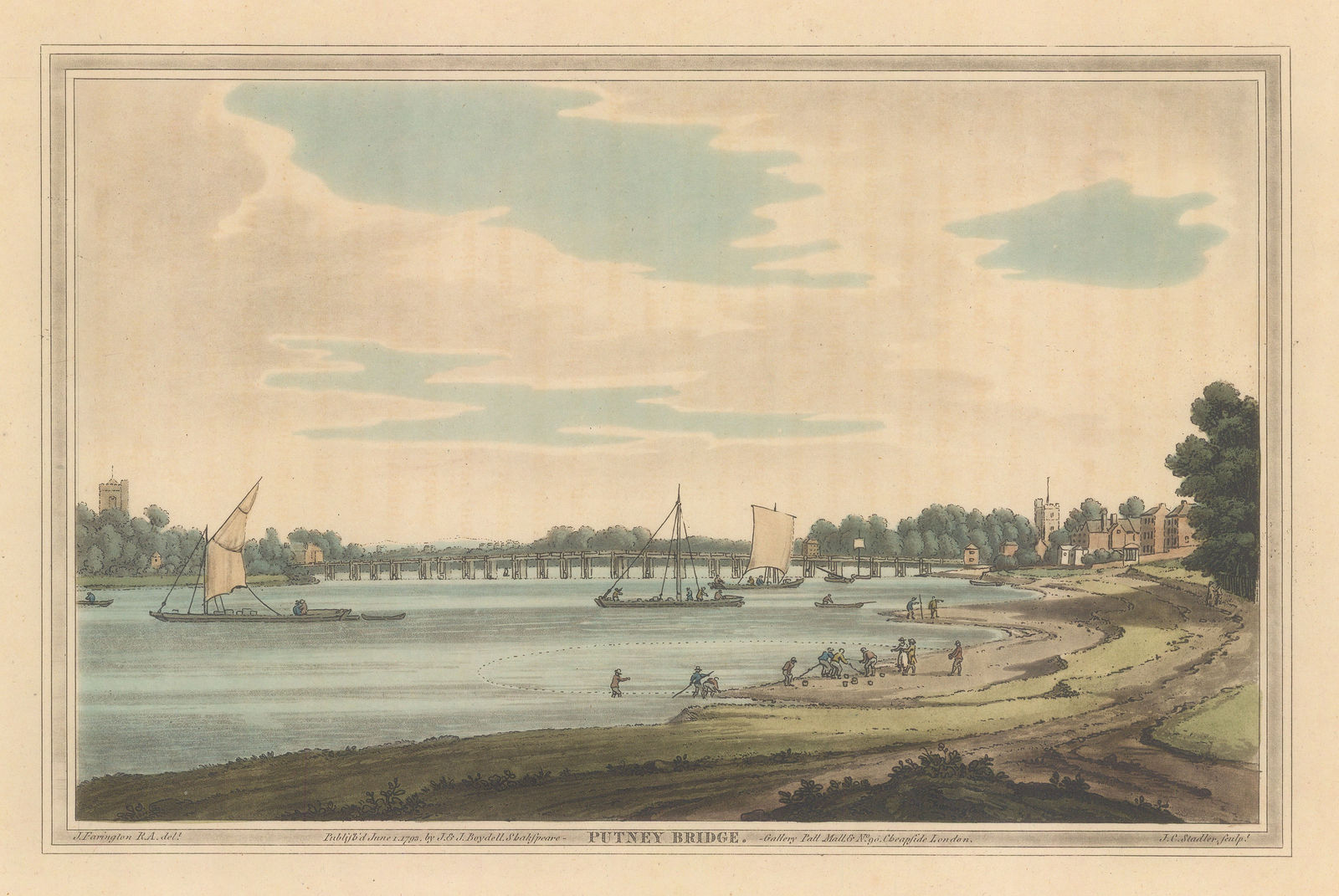 John Boydell, London - Putney Bridge, 1793