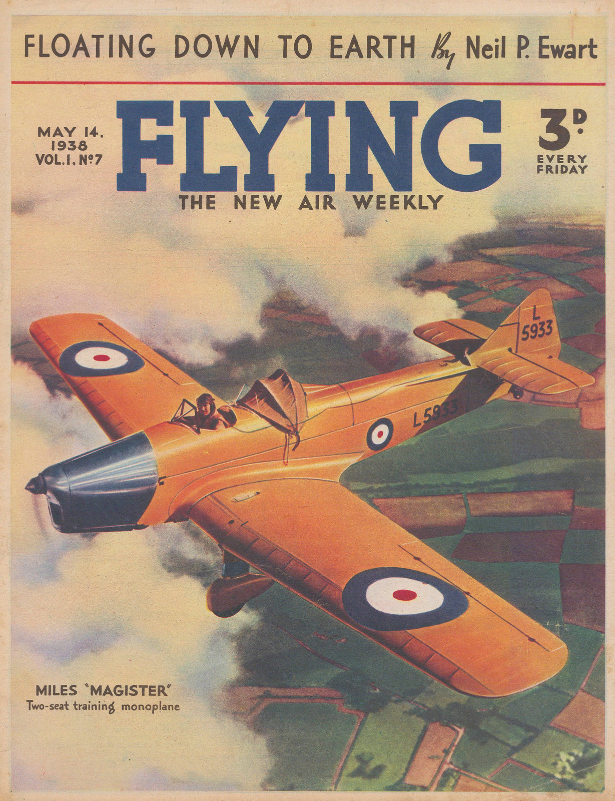 Flying Magazine, Aviation - Miles Magister, 1938