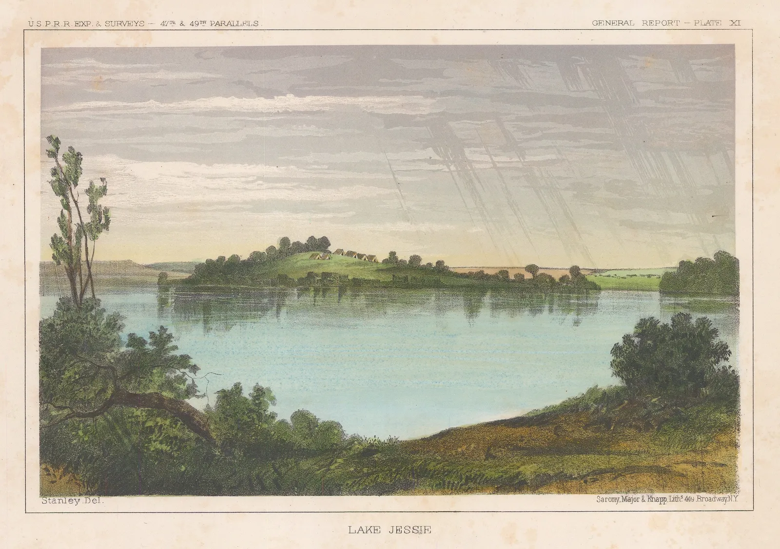 United States Pacific Railroad Expeditions (USPRR), North Dakota - Lake Jessie, 1857