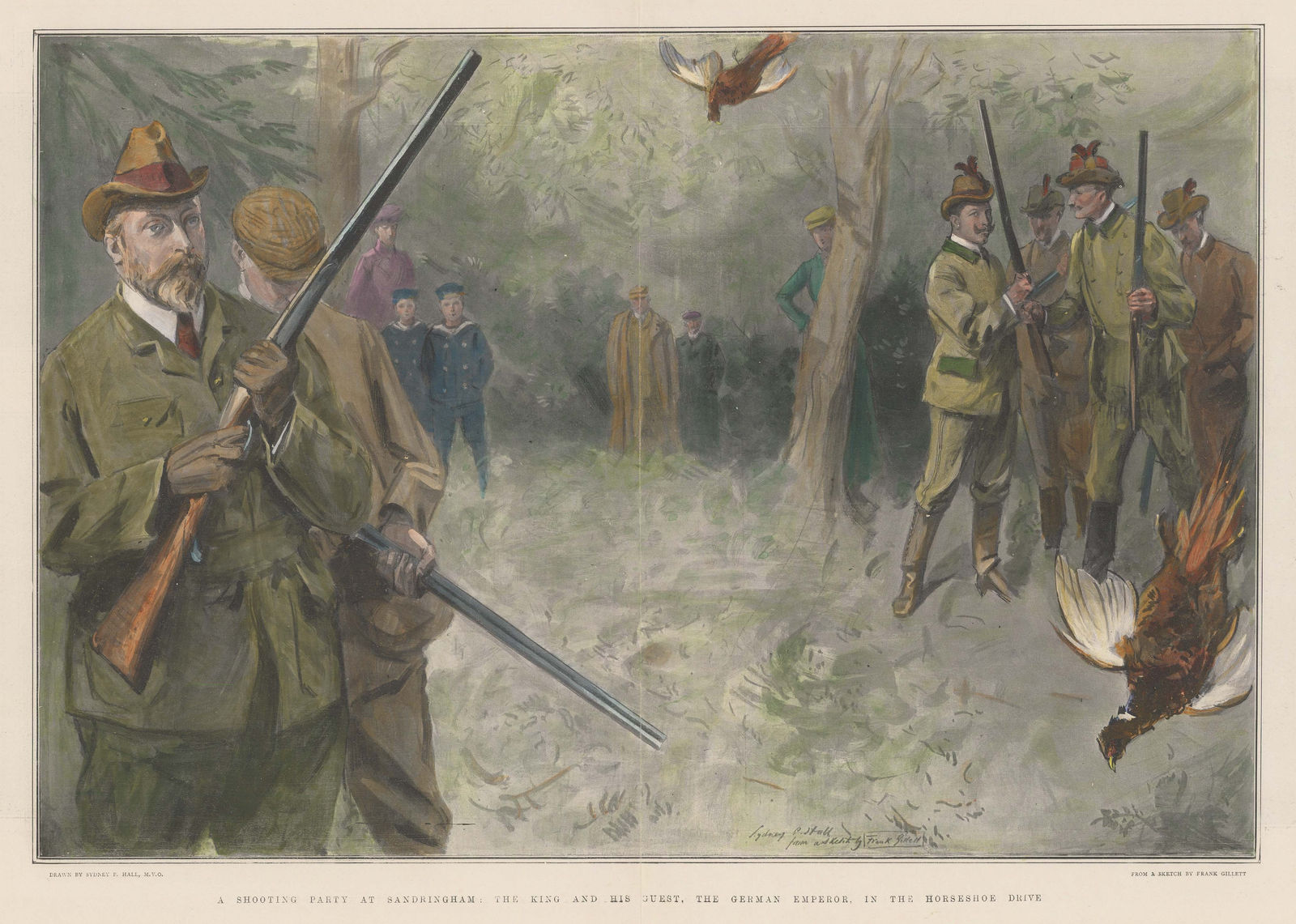 The Graphic Magazine, Shooting - Shooting Party at Sandringham, 1902